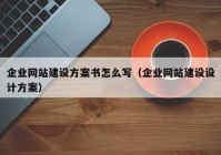 企业网站建设方案书怎么写（企业网站建设设计方案）