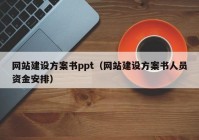 网站建设方案书ppt（网站建设方案书人员资金安排）