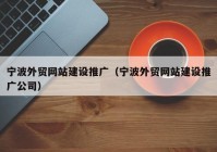 宁波外贸网站建设推广（宁波外贸网站建设推广公司）